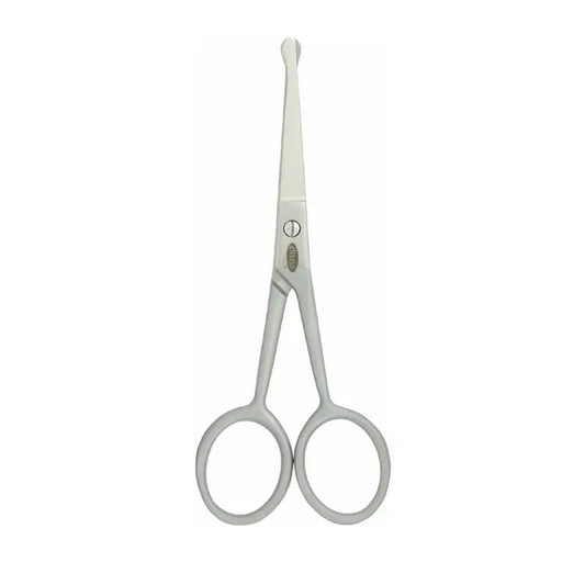 Tijera Disna Pharma para cortar bigote, barba y vello nasal con precisión y seguridad.