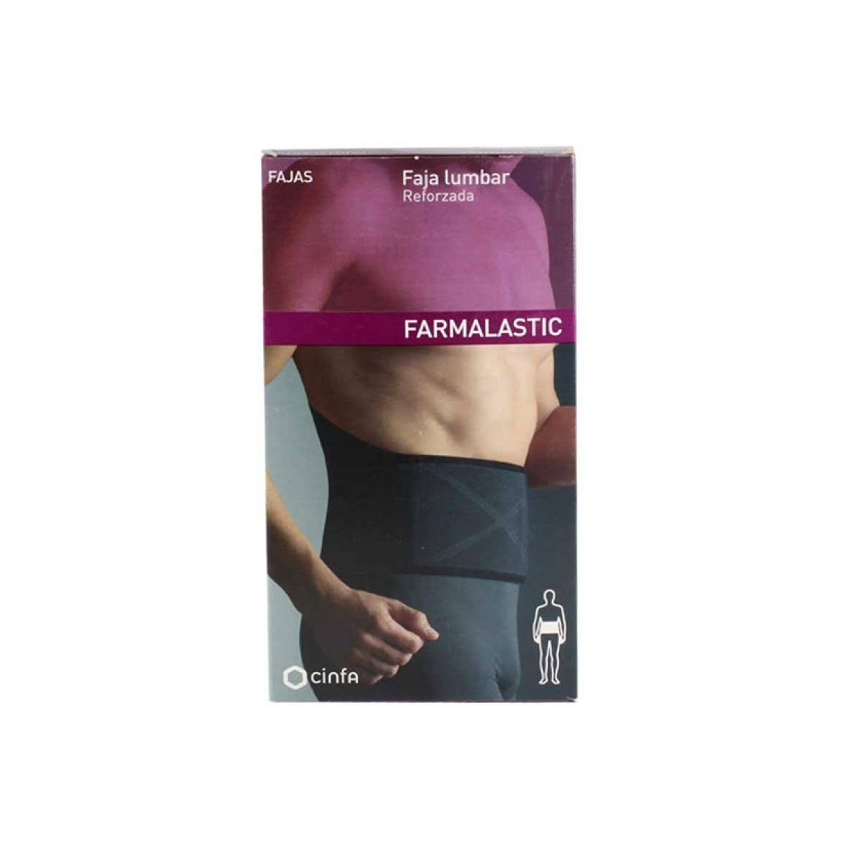 Faja Lumbar Farmalastic Reforzada T-2 ofreciendo soporte lumbar y comodidad para aliviar el dolor de
