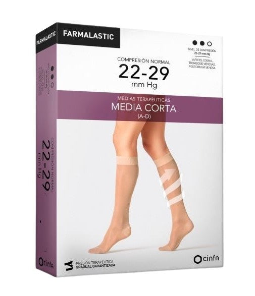 Calcetines de compresión normal marca Farmalas para mejorar la circulación y aliviar la pesadez en l