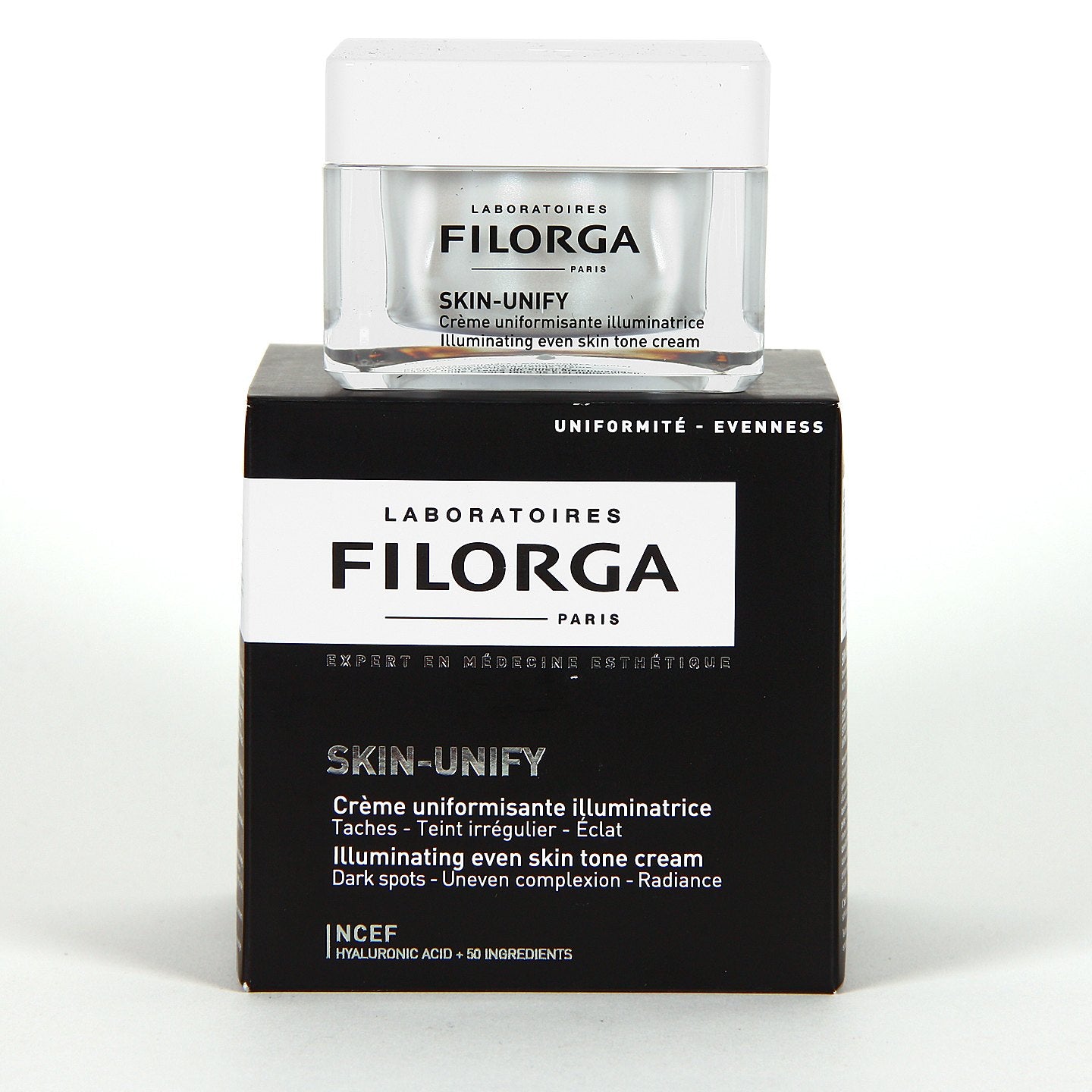 FILORGA SKIN UNIFY CREMA ILUMINADORA Y UNIFORME NEGRA 50 ML.