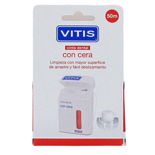 Cinta Dental Vitis 50 M Rojo