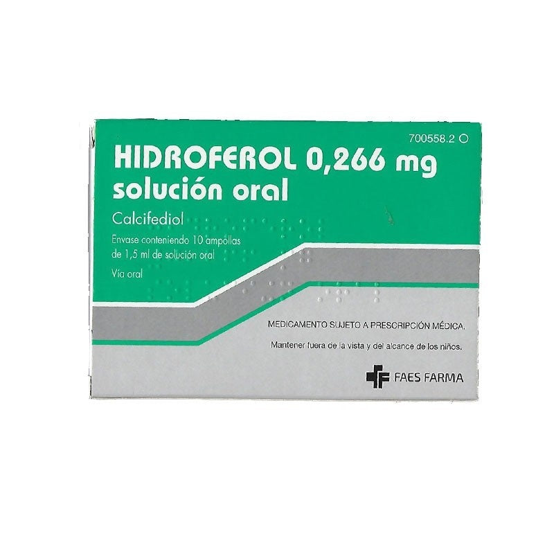Hidroferol 0.266 Mg 10 Ampollas Bebibles