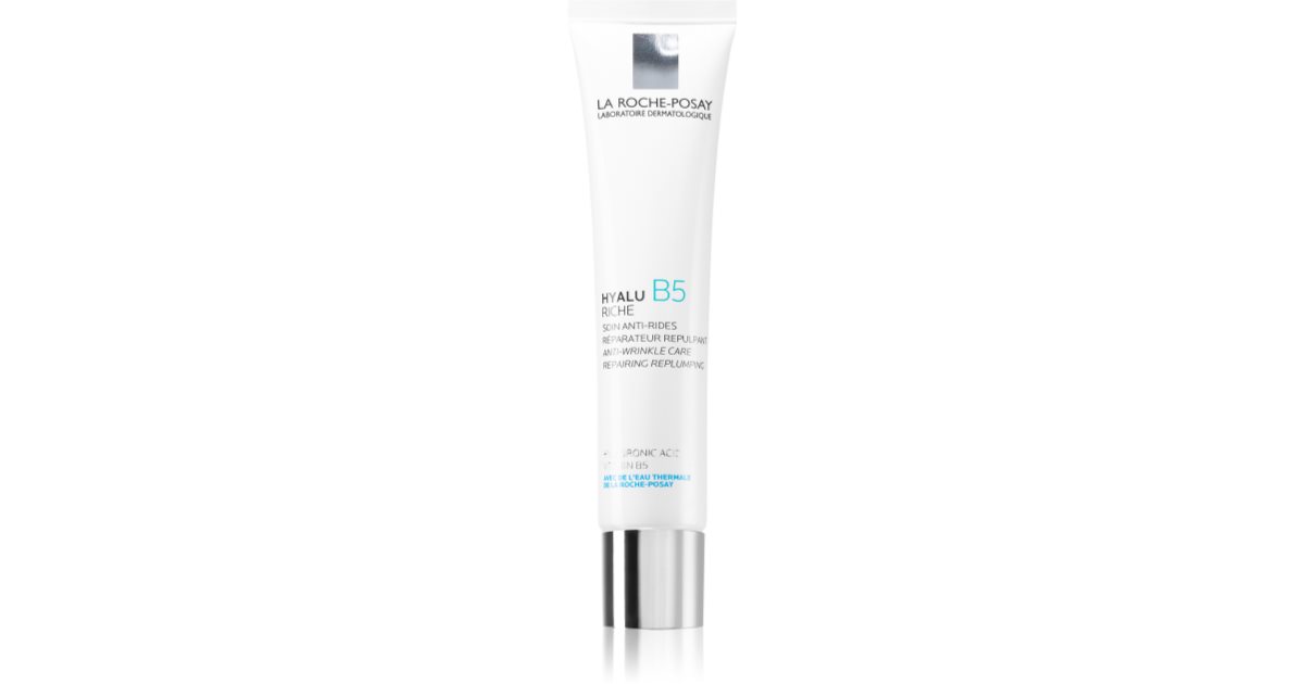 La Roche-Posay Hyalu B5 Crema Reafirmante 50 ML, frasco con crema y textura visible.