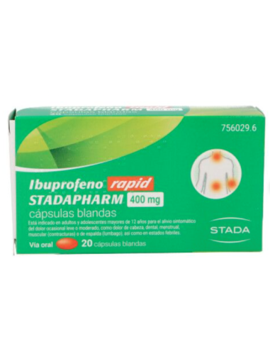 Ibuprofeno Rapid Stadapharm 400 Mg 20 Cap
