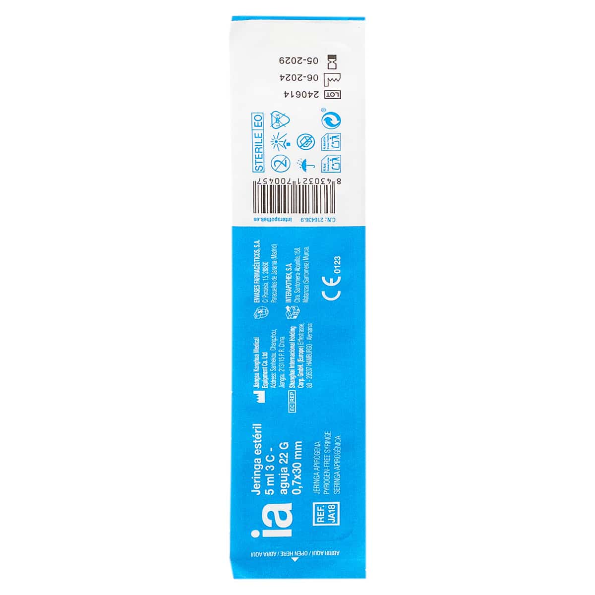 Jeringa Con Aguja Esteril Interapothek 1