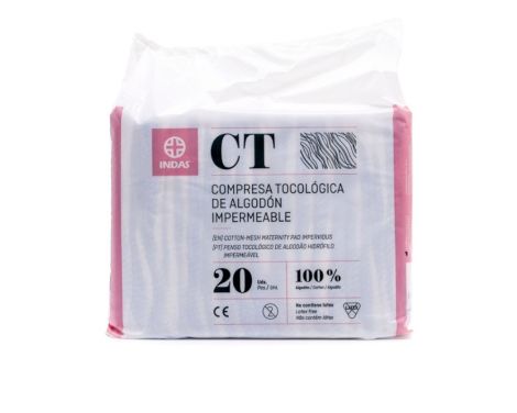 Compresas Tocologicas Indas Algodon 20 U