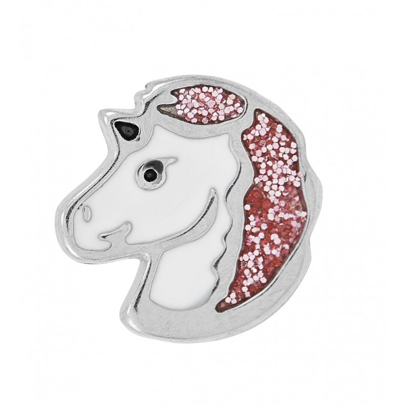 Pendiente Inverness de acero con diseño de unicornio, modelo 010C, ideal para niños y parafarmacia.