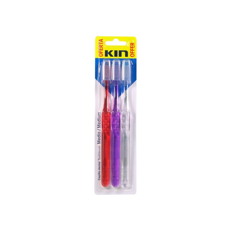 Kin Cepillo Medio 3 Unidades