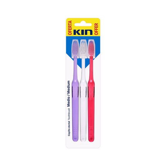 Kin Cepillo Medio 3 Unidades