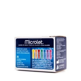 Microlet De Colores Lancetas 25 U