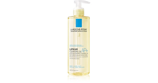 Botella de 1000 ml de La Roche-Posay Lipikar Huile Lavante AP+ aceite limpiador.