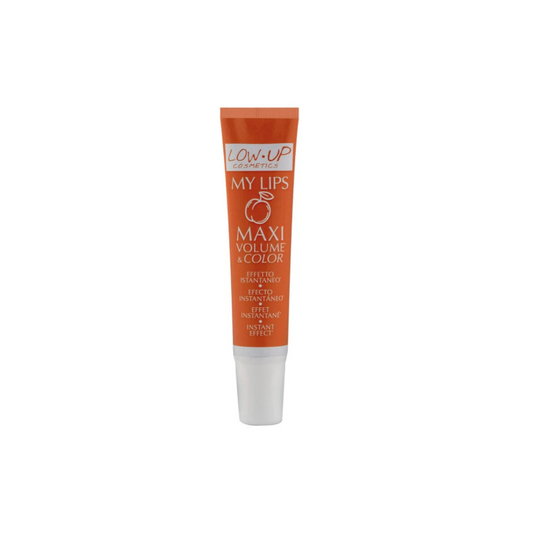Envase de Low-Up My Lips Melocotón Maxi Volume para dar volumen a los labios.