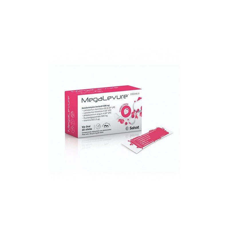 Megalevure 10 Sticks Sabor Fresa