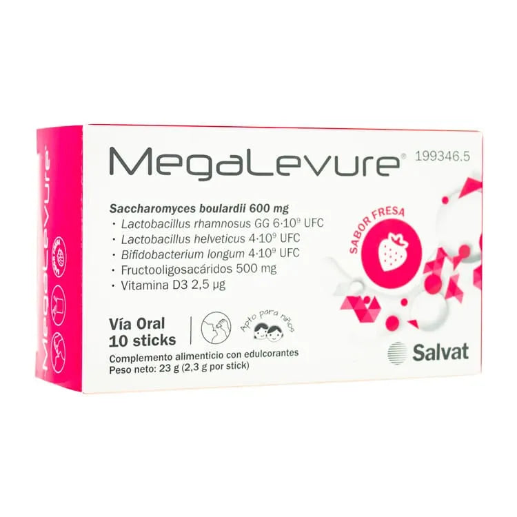 Megalevure 10 Sticks Sabor Fresa