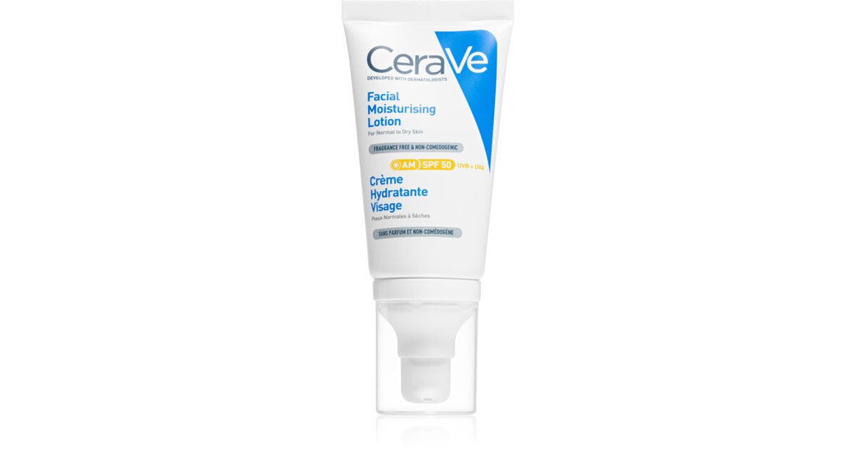 Locion hidratante de rostro spf 50