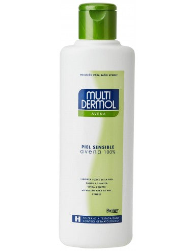Botella de Multidermol Avena Baño 750 Ml, gel de ducha cremoso con extracto de avena para pieles sen