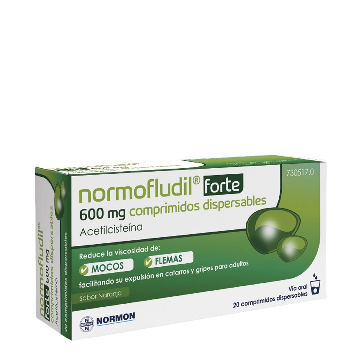 Normofludil 600 Mg 20 Comprimidos Dispers