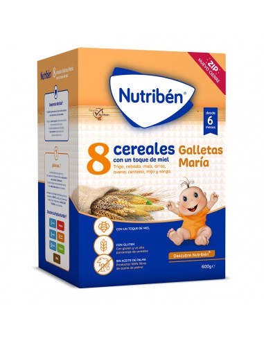 Nutriben 8 Cereales Y Miel Galletas Maria