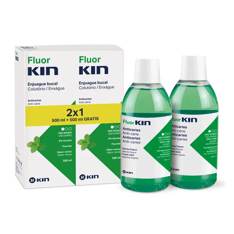 Fluor Kin Colutorio Pack 2X1 500+500 Ml