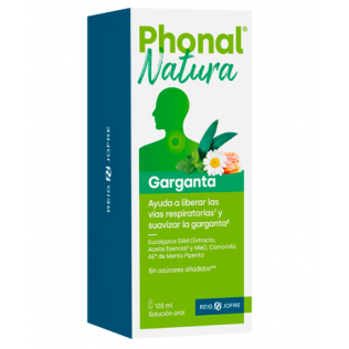 Phonal Natura Garganta 120 ml, solución natural para el alivio de la garganta irritada.