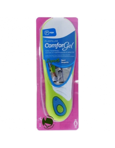 Plantillas Comforgel Mujer de FlyFarma para aliviar la presión y el cansancio de los pies.