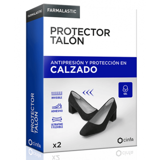 Par de protectores de talón elásticos y acolchados de la marca Farmalastic.