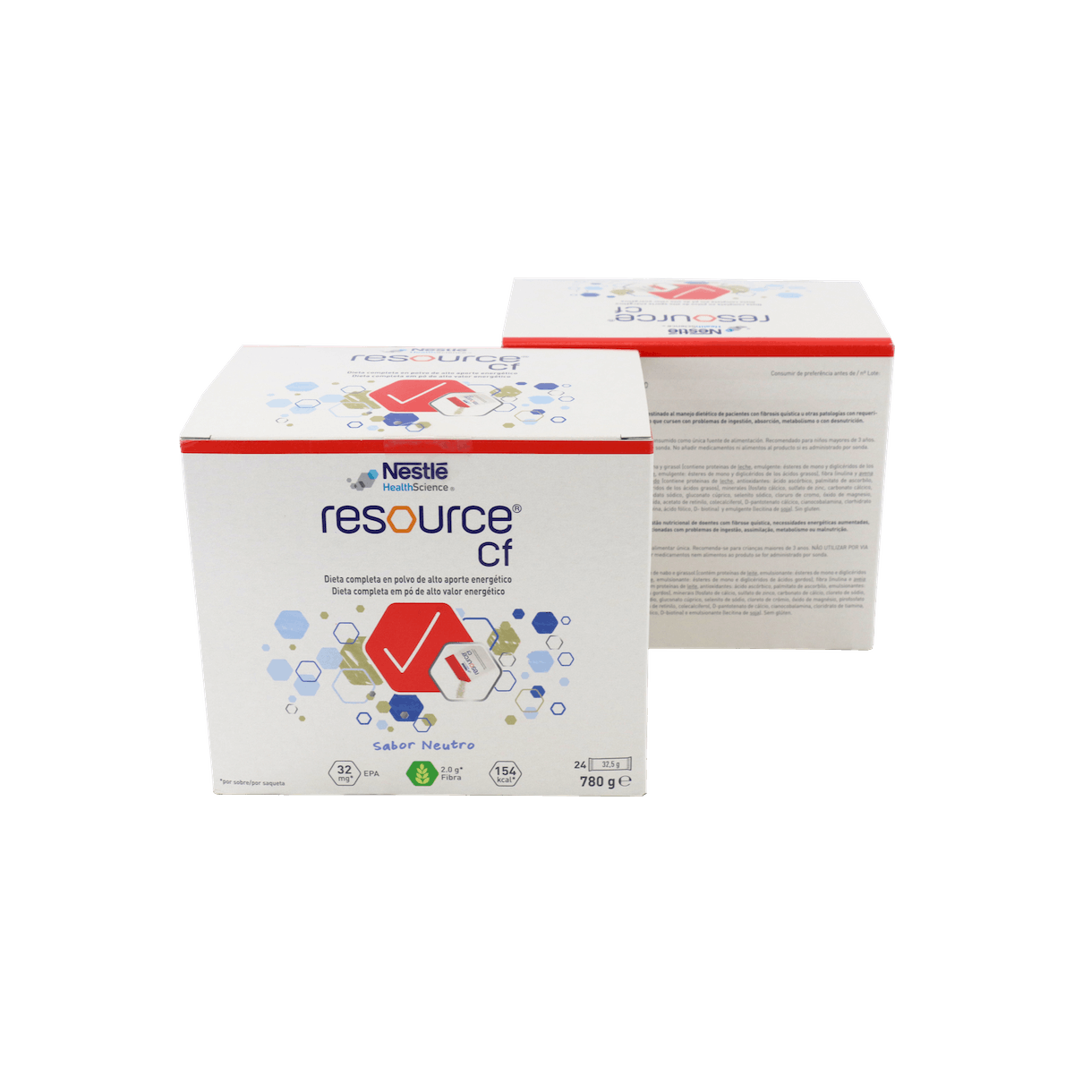 Estuche Resource Cf 32,5g 96 unidades sabor neutro, pack de suplemento nutricional