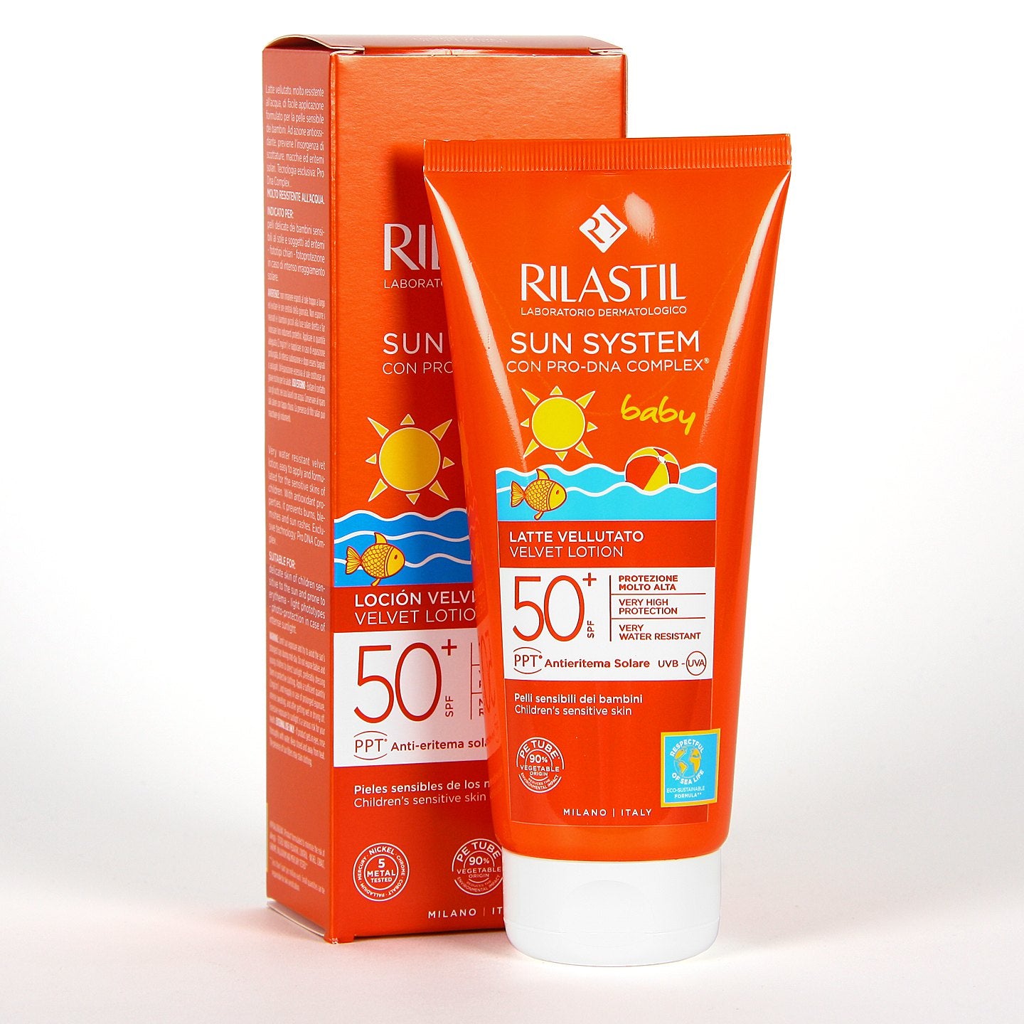 Sun system 50+ baby locion velve