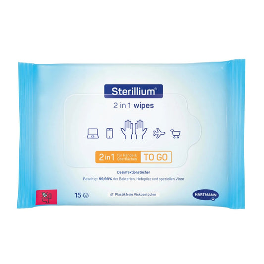 Sterillium 2 In 1 Hygiene Wipes 15 Toall