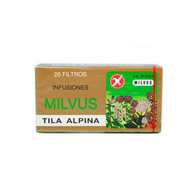 Caja de Alpina Tila 1.2 G con 20 filtros de infusión, producto de parafarmacia para la relajación.