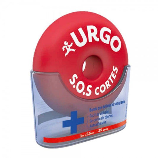Banda autoadhesiva Urgo SOS Cortes para protección y curación de heridas en FlyFarma.