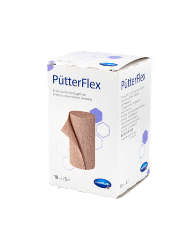 Venda compresiva bielástica Putter Flex C de FlyFarma para soporte y alivio de hinchazón.