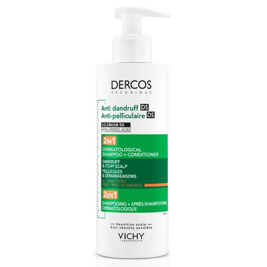 Vichy Dercos Champú-Tratamiento Anticaspa 2 en 1 · 390 ml