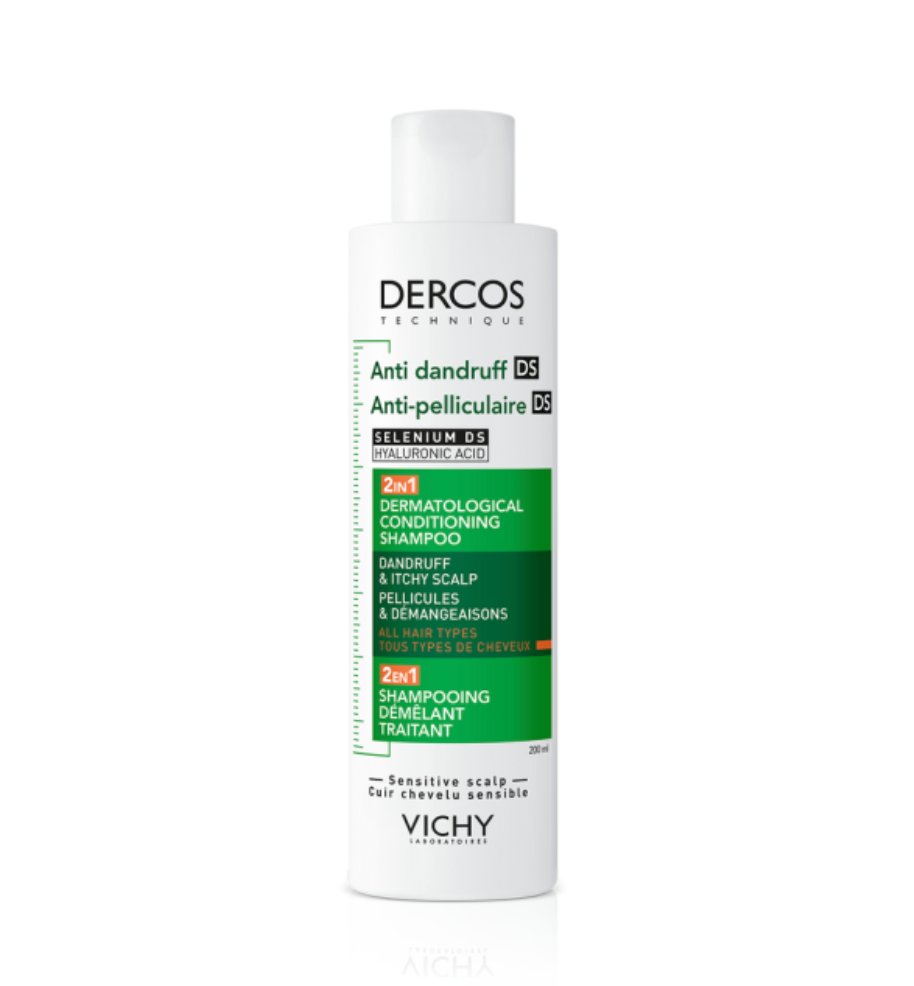 Vichy Dercos Champú-Tratamiento Anticaspa 2 en 1 · 390 ml