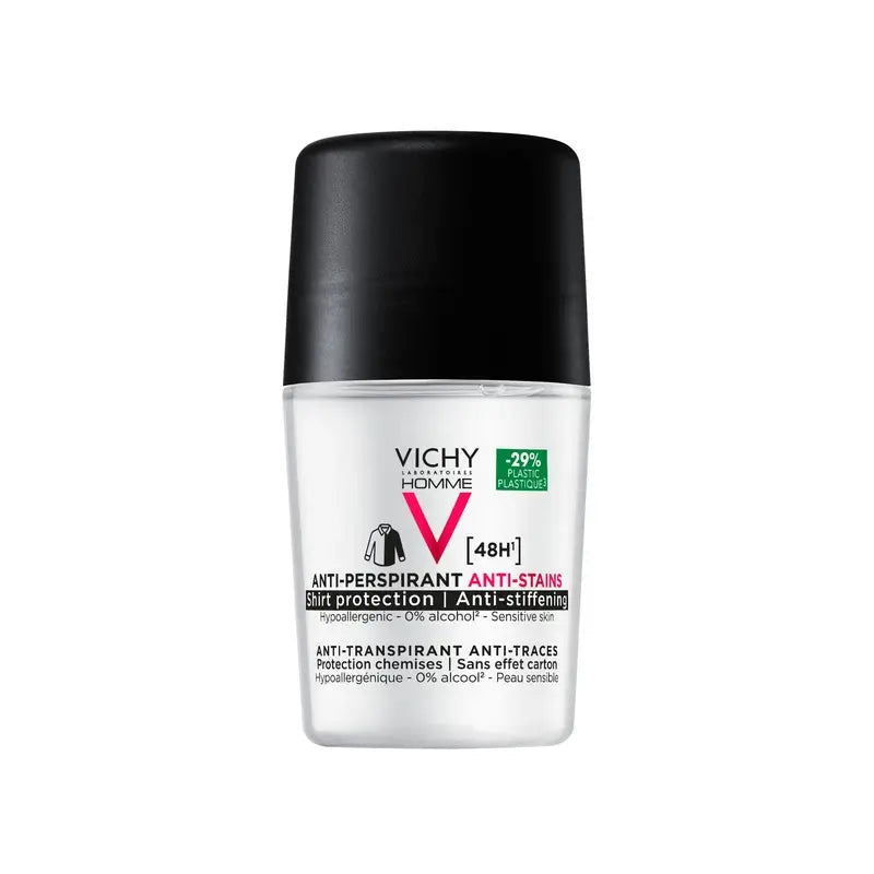 Vichy Homme Desodorante Roll-On Antimanchas 48H