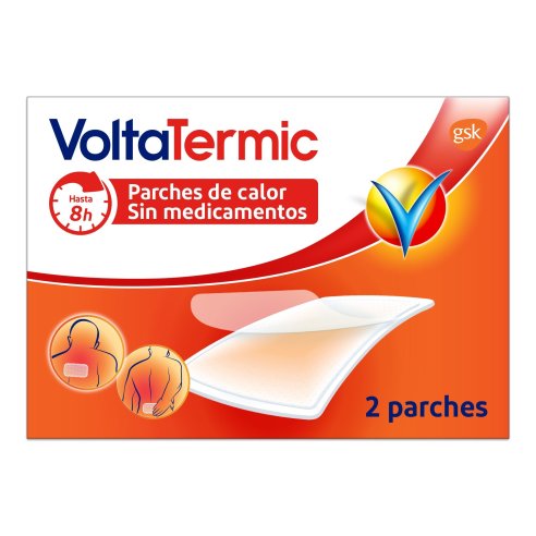 Voltatermic 2 Parches Rectangulares para alivio del dolor muscular y relajación.