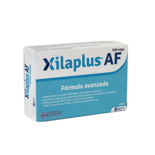 Caja de Xilaplus Af Uso Pediátrico 8 Sobres Polvo, solución para la congestión nasal infantil de Fly