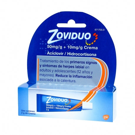 Zoviduo 50/10 Mg/G Crema Tubo 2 G